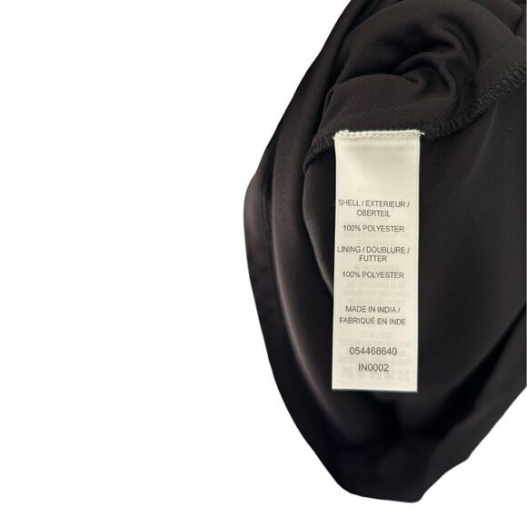 Aidan Mattox Black Sequin Mesh V-Neck Mini Dress Size 4 Sleeveless Cocktail NWT - Picture 9 of 12